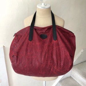 Gucci Vintage Striped Weekender Duffle Bag